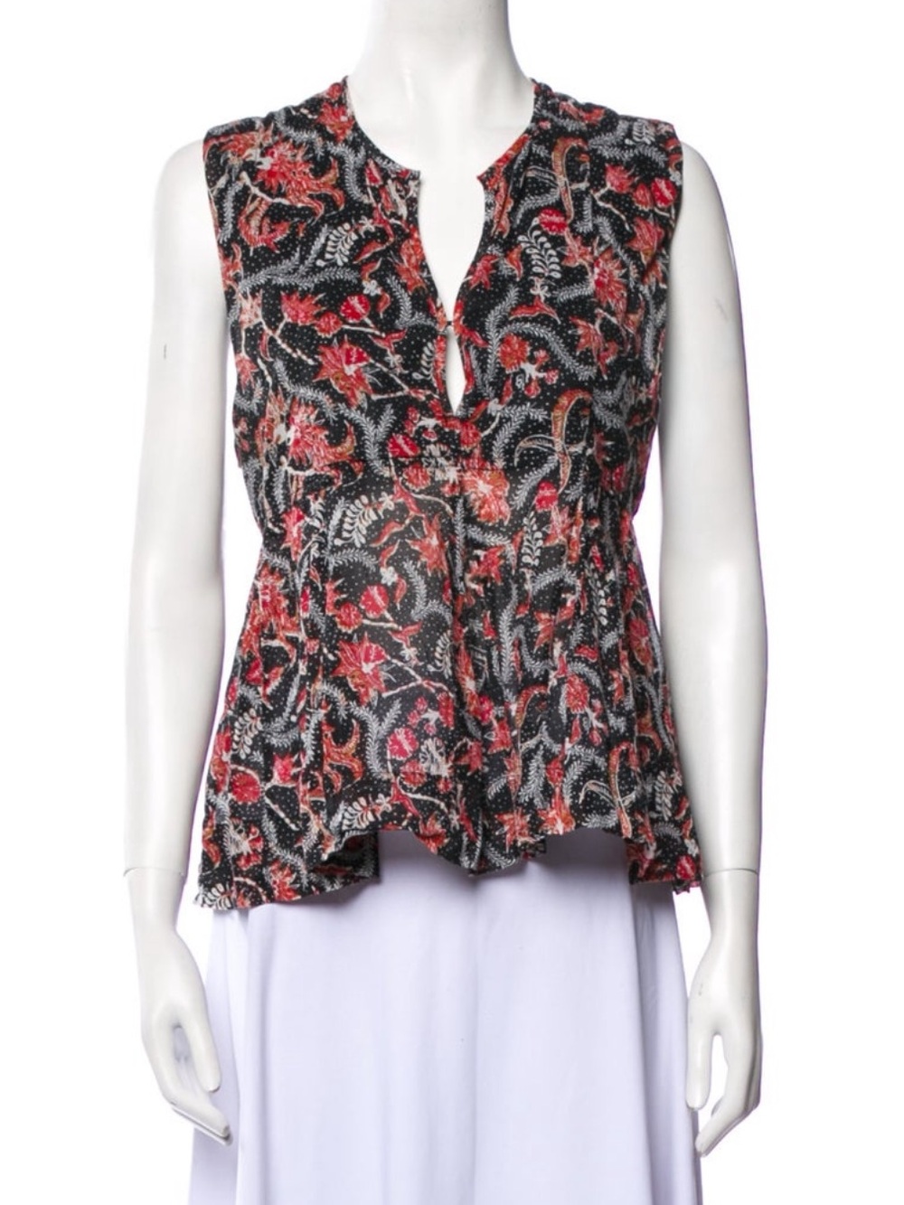 Isabel marant etoile sleeveless floral top